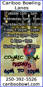 Looking for something to do in Williams Lake this weekend? Cariboo Bowl is fun family entertainment. Looking for something to do in Williams Lake this weekend? Cariboo Bowl is fun family entertainment.