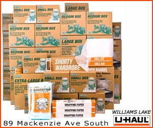 Uhaul in Williams Lake now has U-BOX. Pack up your U-Boxes and we'll store them in our secure warehouse or ship them anywhere. Click now to learn more.
Uhaul in Williams Lake now has U-BOX. Pack up your U-Boxes and we'll store them in our secure warehouse or ship them anywhere. Click now to learn more.